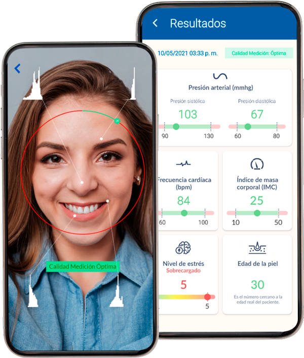 Medición de signos vitales en la App Mediclic